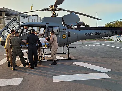Mulher com suspeita de apendicite é resgatada por aeronave no Pantanal
