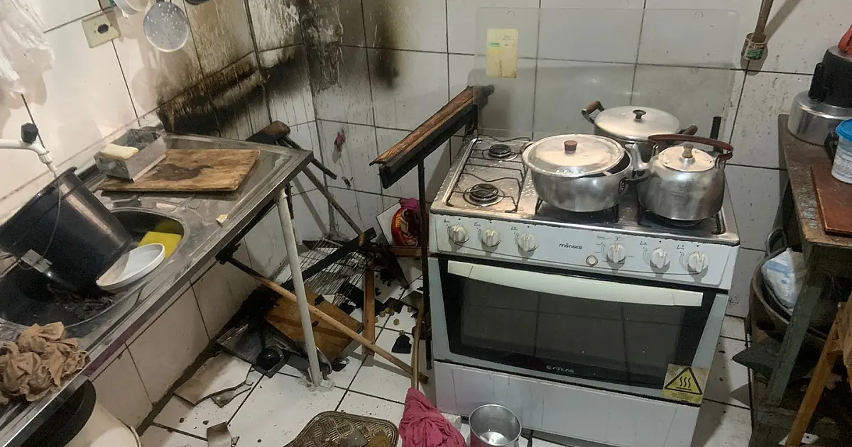 Vazamento de gás causa princípio de incêndio em apartamento no conjunto Jatobazinho