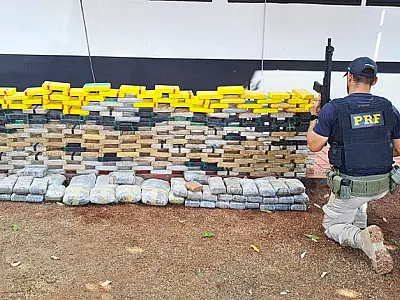 PRF apreende 238 Kg de cocaína em Rio Verde de Mato Grosso (MS)