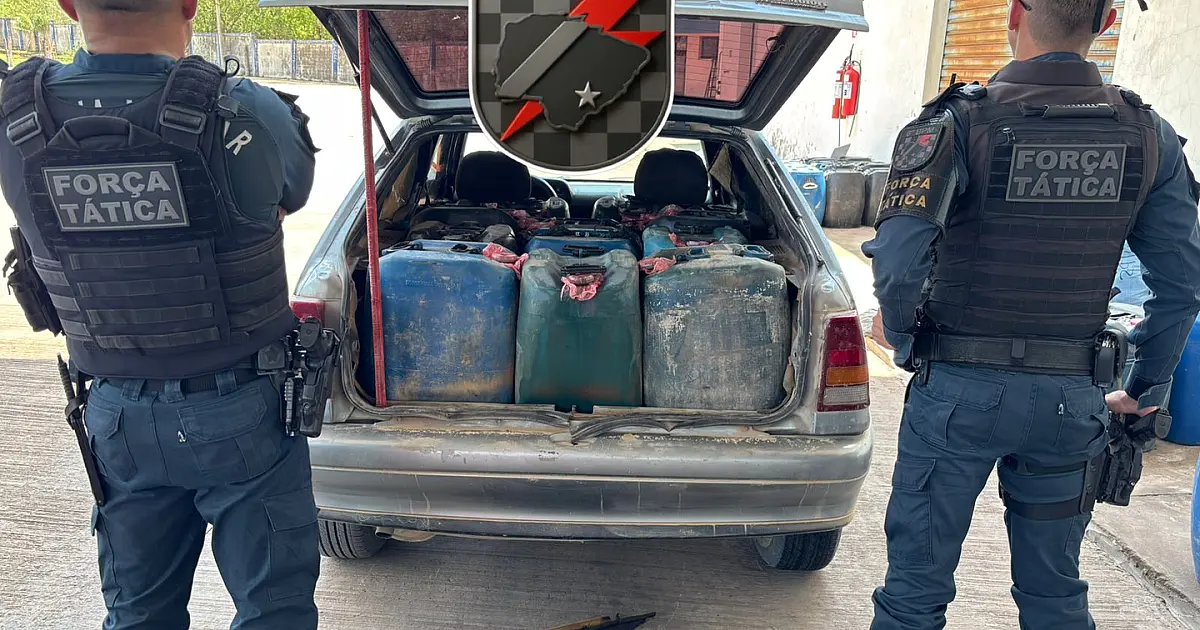 PM flagra transporte ilegal de 650 litros de diesel na estrada do Taquaral