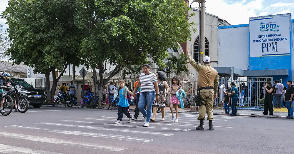Simulação em Corumbá mostra os desafios das crianças para enxergar o trânsito