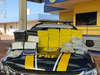 Casal é preso com 70,1 Kg de cocaína e 3,5 Kg de skunk na BR 262