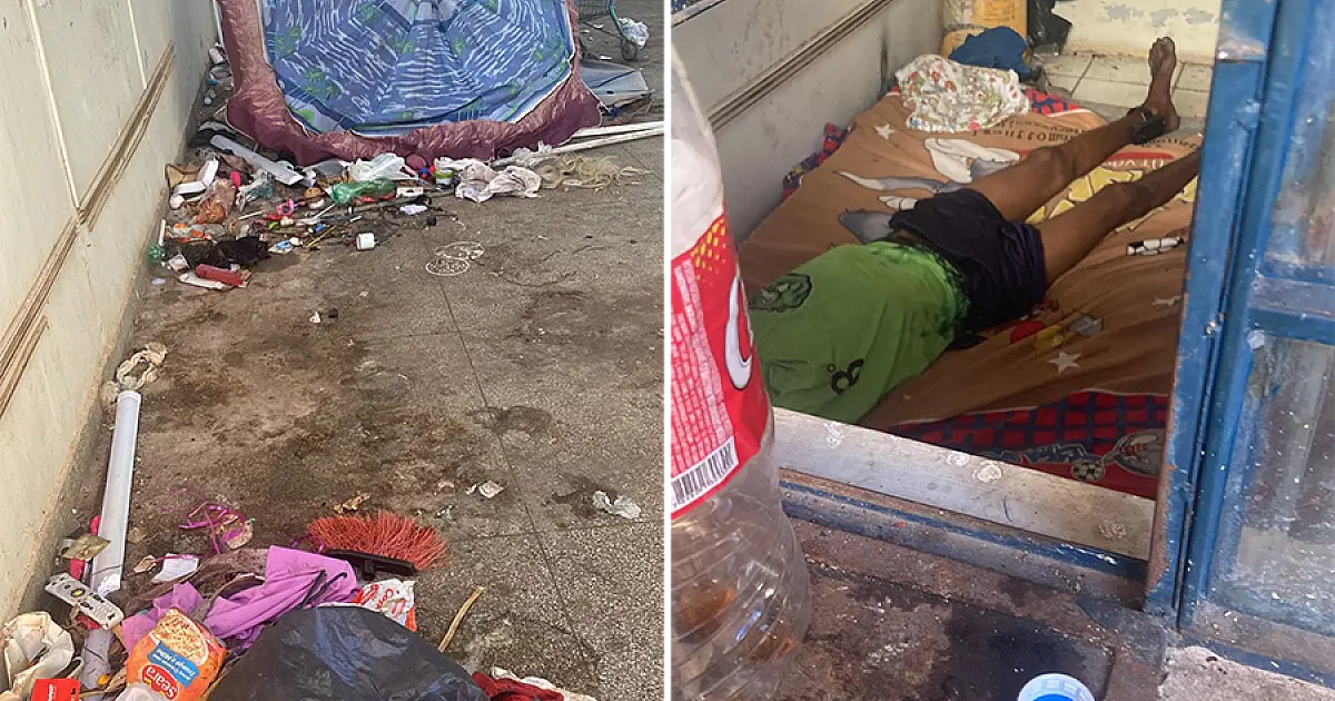 Prédio do Mercado Municipal de Corumbá é moradia para pessoas em situação de rua