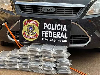 Casal é preso pela Polícia Federal com cocaína avaliada em R$ 800 mil