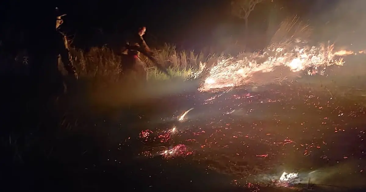 Chuva forte põe fim à incêndio de grande proporção na região do Nabileque