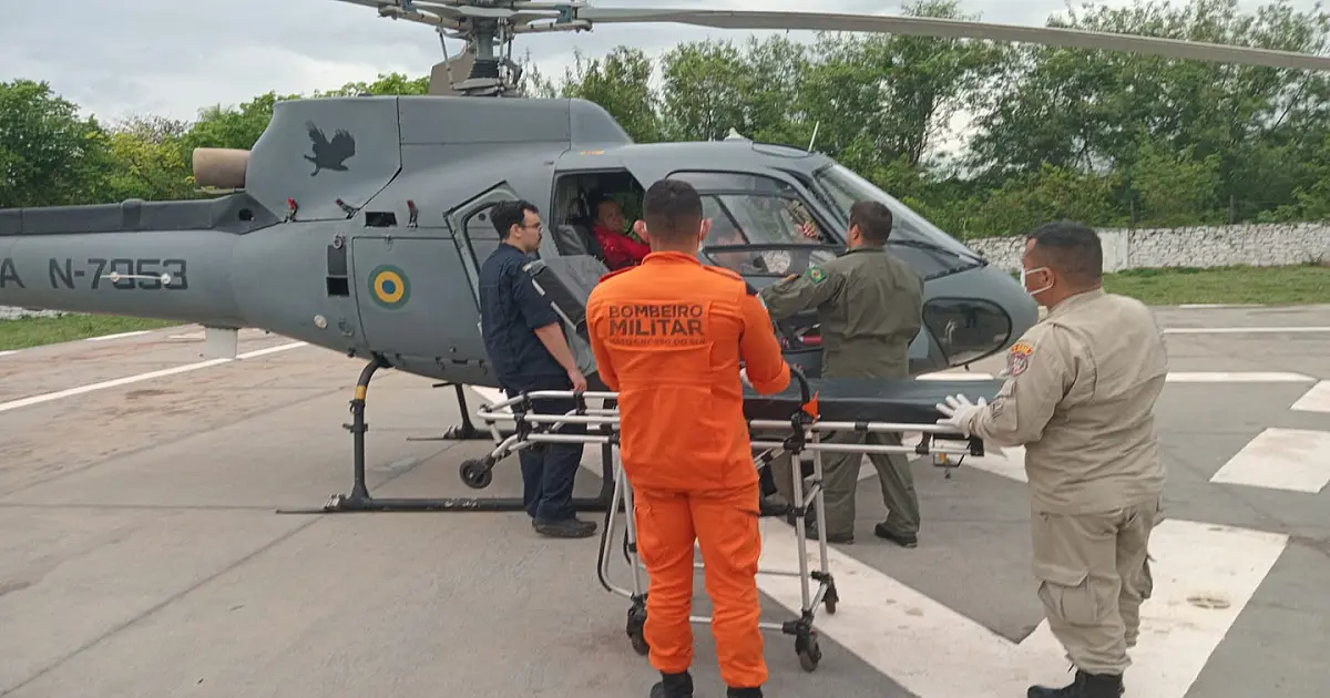 Jovem é resgatado por helicóptero após cair de cavalo em região remota de Corumbá