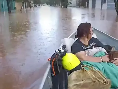 "Cenário de filme", conta bombeiro de MS sobre inundações no Rio Grande do Sul