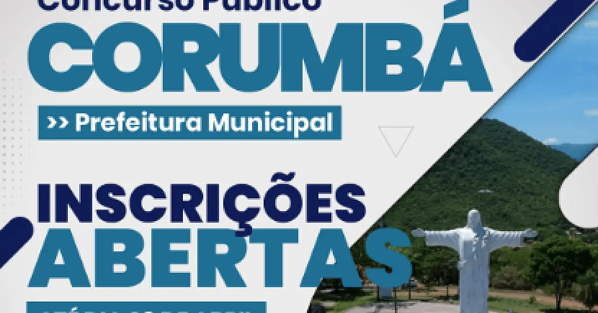 Concurso para Corumbá conta com quase 700 vagas disponíveis