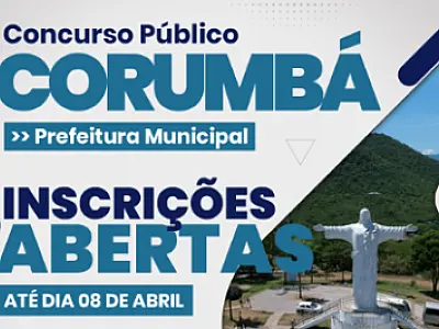 Concurso para Corumbá conta com quase 700 vagas disponíveis