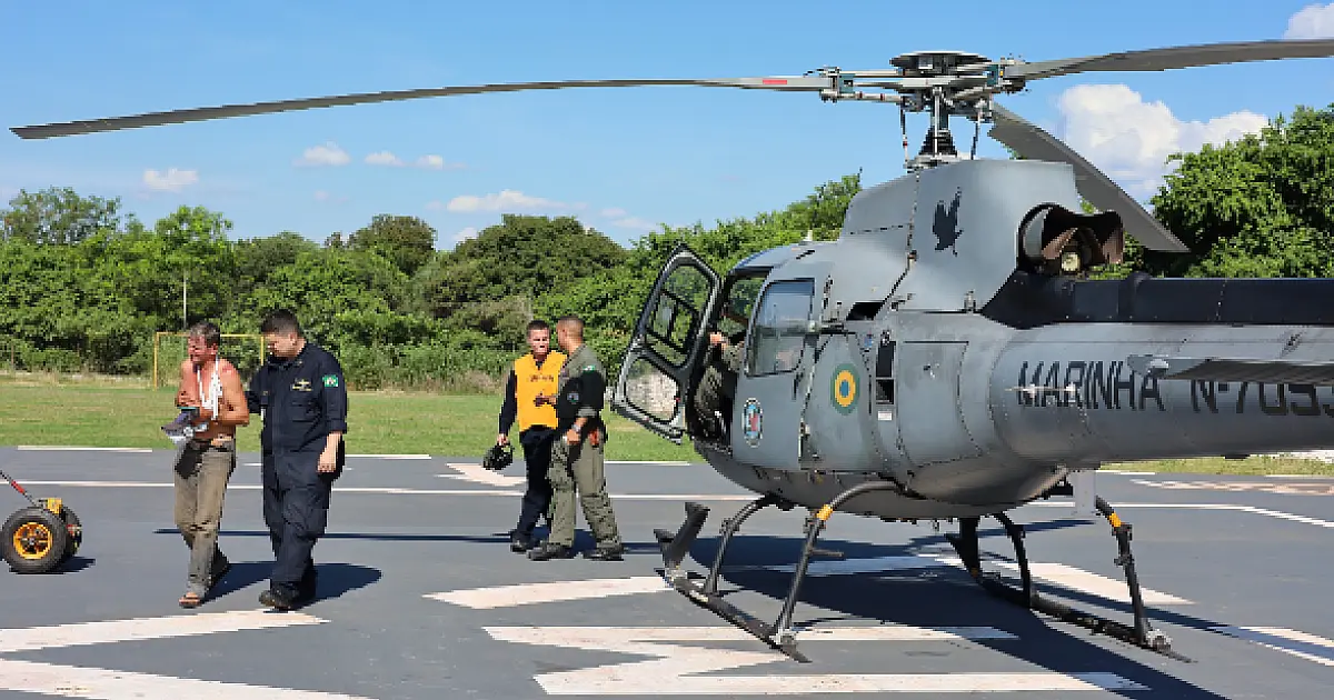 Em 24 horas: Marinha faz dois resgates aéreos no Pantanal do Paiaguás