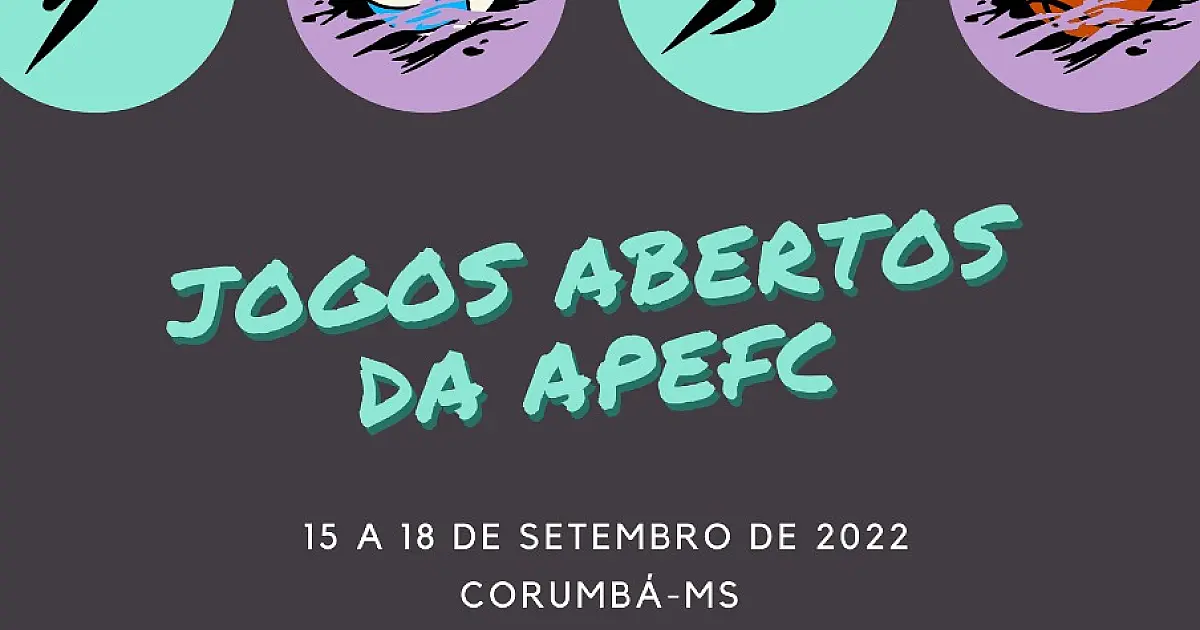Jogos Abertos da APEFC acontecem entre 15 e 18 de setembro em Corumbá