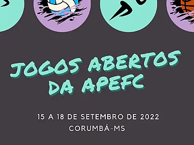 Jogos Abertos da APEFC acontecem entre 15 e 18 de setembro em Corumbá