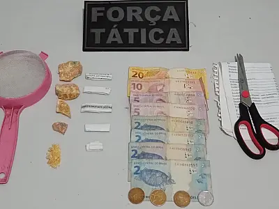 Dupla é presa vendendo pasta base no bairro Centro América