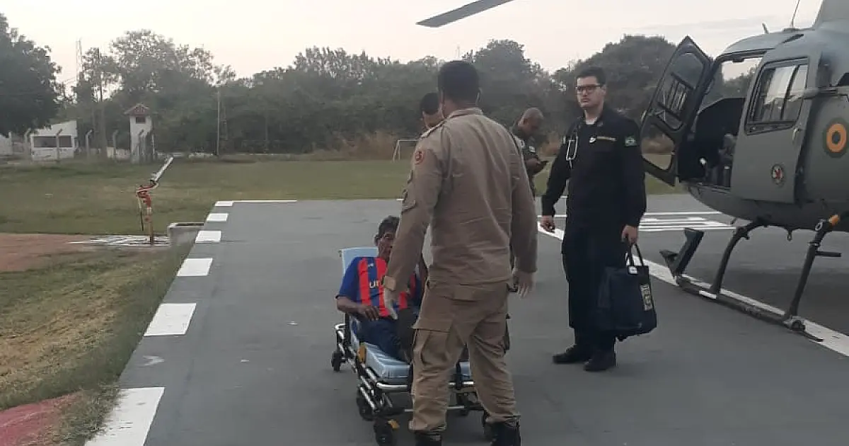 Idoso com sintomas de bronquite asmática é socorrido por aeronave