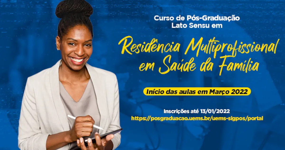 UEMS abre inscrição para pós-graduação do curso Residência Multiprofissional em Saúde da Família