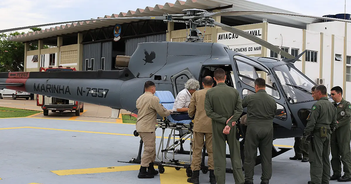 Mulher com lesão na coluna é resgatada por helicóptero na Nhecolândia