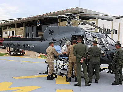 Mulher com lesão na coluna é resgatada por helicóptero na Nhecolândia