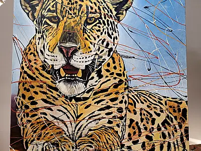 'Majestosa' é a onça pintada que surpreendeu pescadora e foi eternizada em quadro