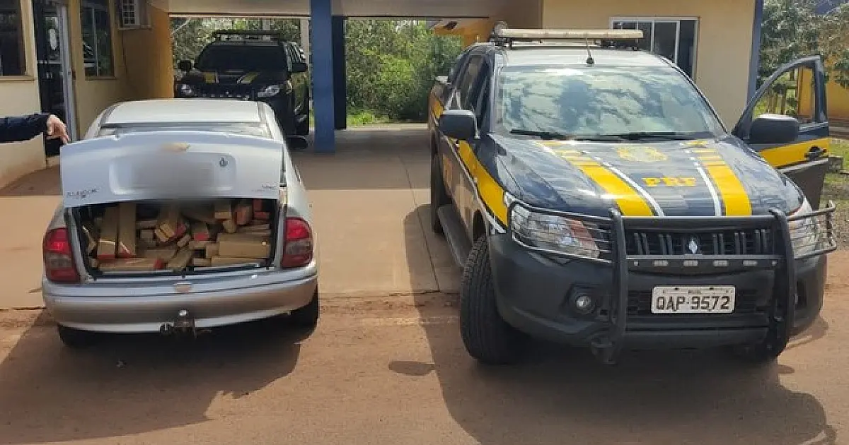 PRF apreende meia tonelada de maconha em Guia Lopes de Laguna