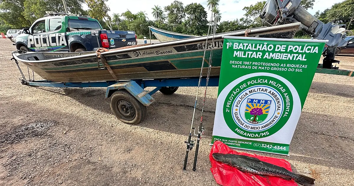 Homem é preso por pesca sem licença e uso de petrechos proibidos