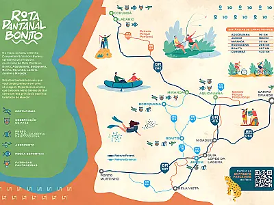 Rota Pantanal Bonito ganha mapa turístico para divulgar destinos e empresas associadas