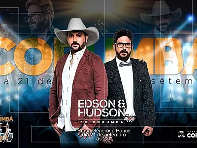 Corumbá 244 anos: dupla Edson & Hudson faz show dia 21 na Avenida