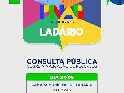 Consulta Pública discute Aplicação de Recursos e Política Nacional Aldir Blanc em Ladário