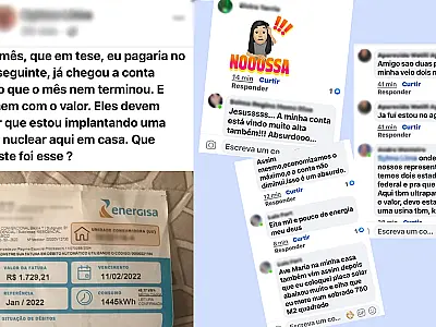 Conta de luz de quase R$ 2 mil gera indignação nas redes sociais