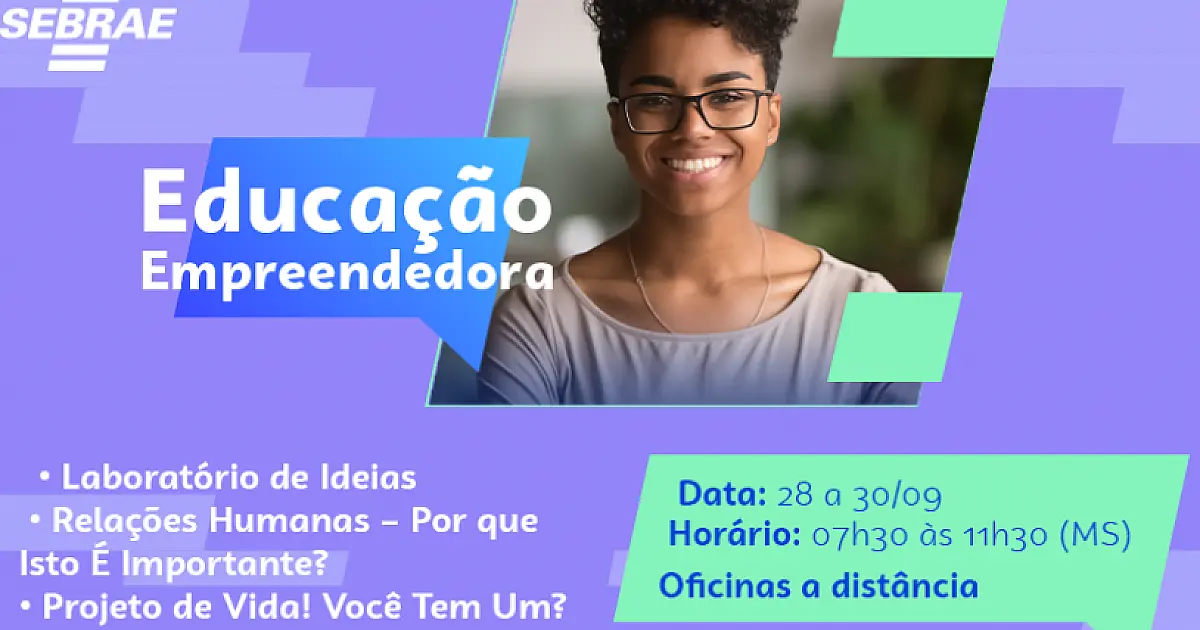 Programa do Sebrae oferece oficinas gratuitas para profissionais de educação