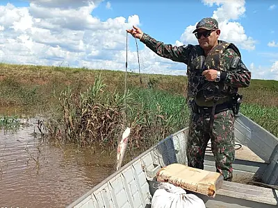Nível elevado de peixes faz PMA intensificar fiscalização no rio Dourados