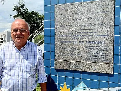 Cristo Rei do Pantanal perde placa histórica de inauguração durante obra de revitalização