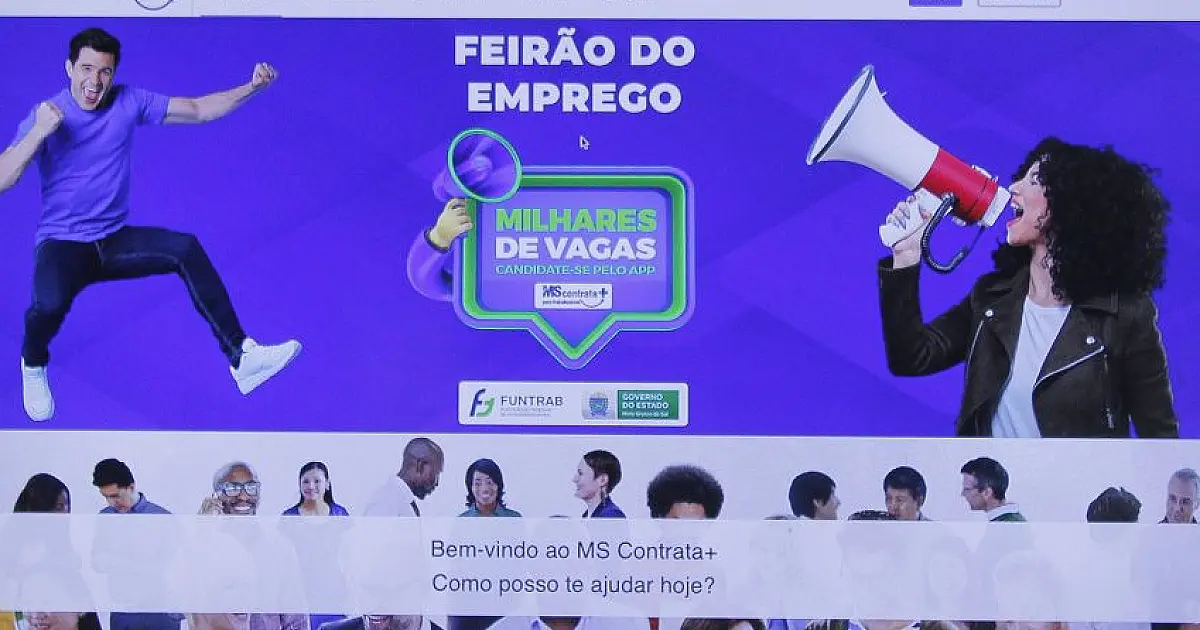 Feirão Digital de Empregos tem 1,7 mil vagas pelo aplicativo MS Contrata+