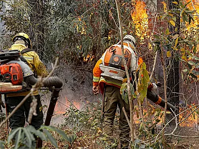 Brigadistas reforçam combate à incêndio na Serra do Amolar pelo lado boliviano
