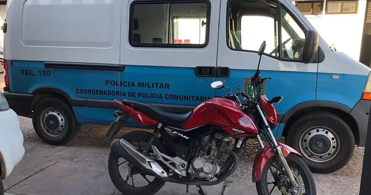 Moto é recuperada 15 minutos após assalto no Conjunto Jatobá