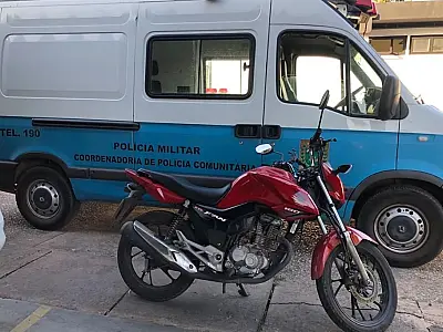Moto é recuperada 15 minutos após assalto no Conjunto Jatobá