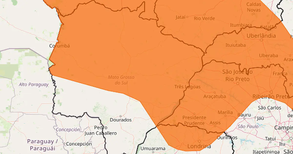 Inmet alerta para clima de deserto nos municípios de MS