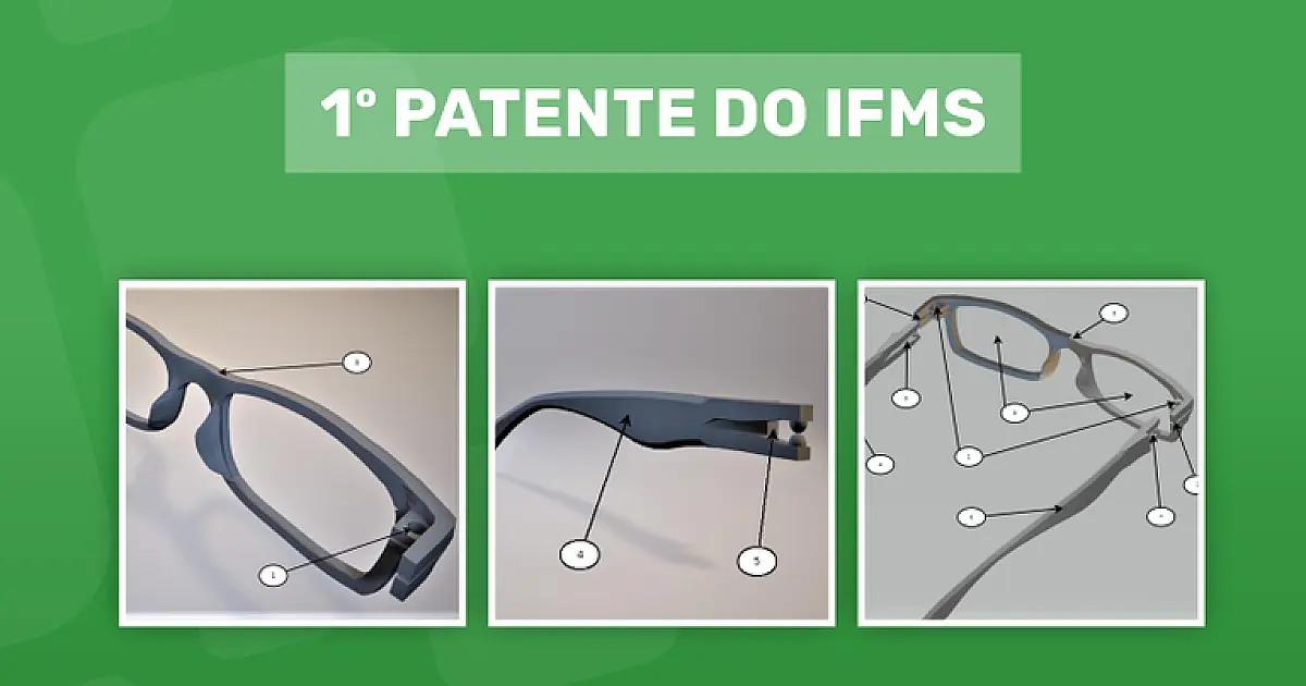 Armação de óculos modificável é 1ª patente obtida pelo IFMS