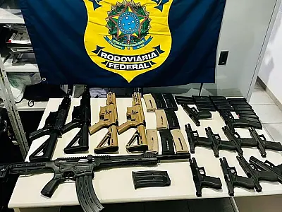 Mulher é presa levando arsenal de MS para o Rio de Janeiro