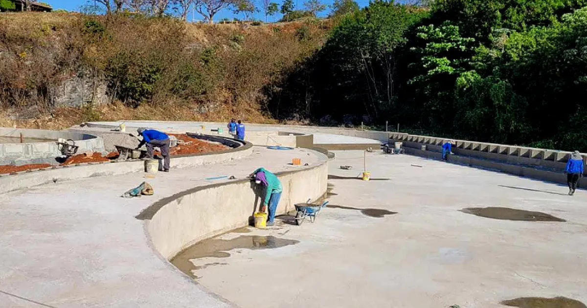Parque Aquático em construção terá capacidade para receber 800 pessoas por dia em Corumbá