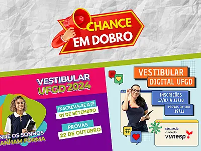 Vestibular Digital da UFGD mantém opção de inscrição gratuita até 25 de agosto