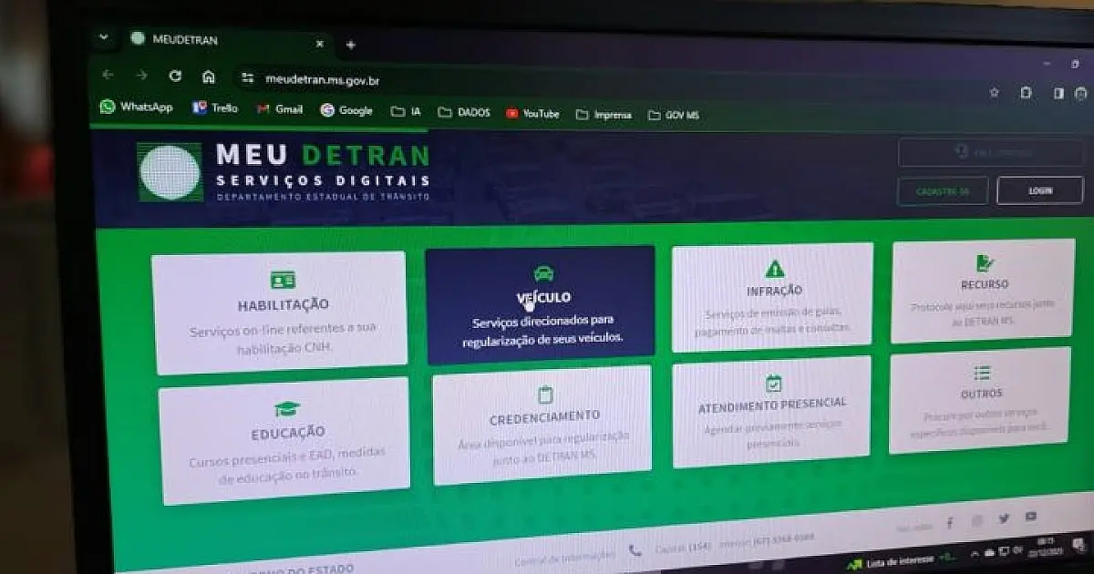 Primeiro emplacamento de veículo pode ser feito direto no site do Detran
