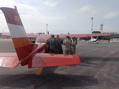 Aeronaves de reforço para combater o incêndio florestal chegam em Corumbá