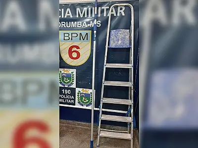 Suspeito de furtar escada e cabo para pintura é preso no Nova Corumbá