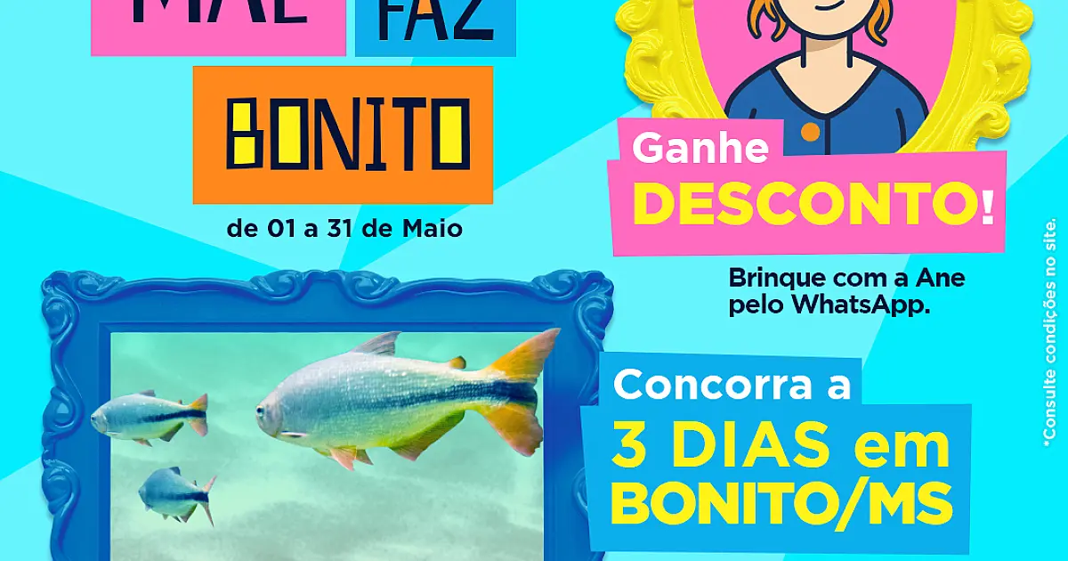 Campanha do Senac MS oferece desconto em cursos e viagem para Bonito