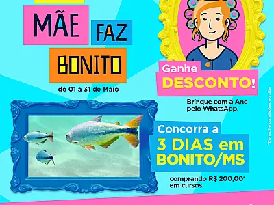 Campanha do Senac MS oferece desconto em cursos e viagem para Bonito