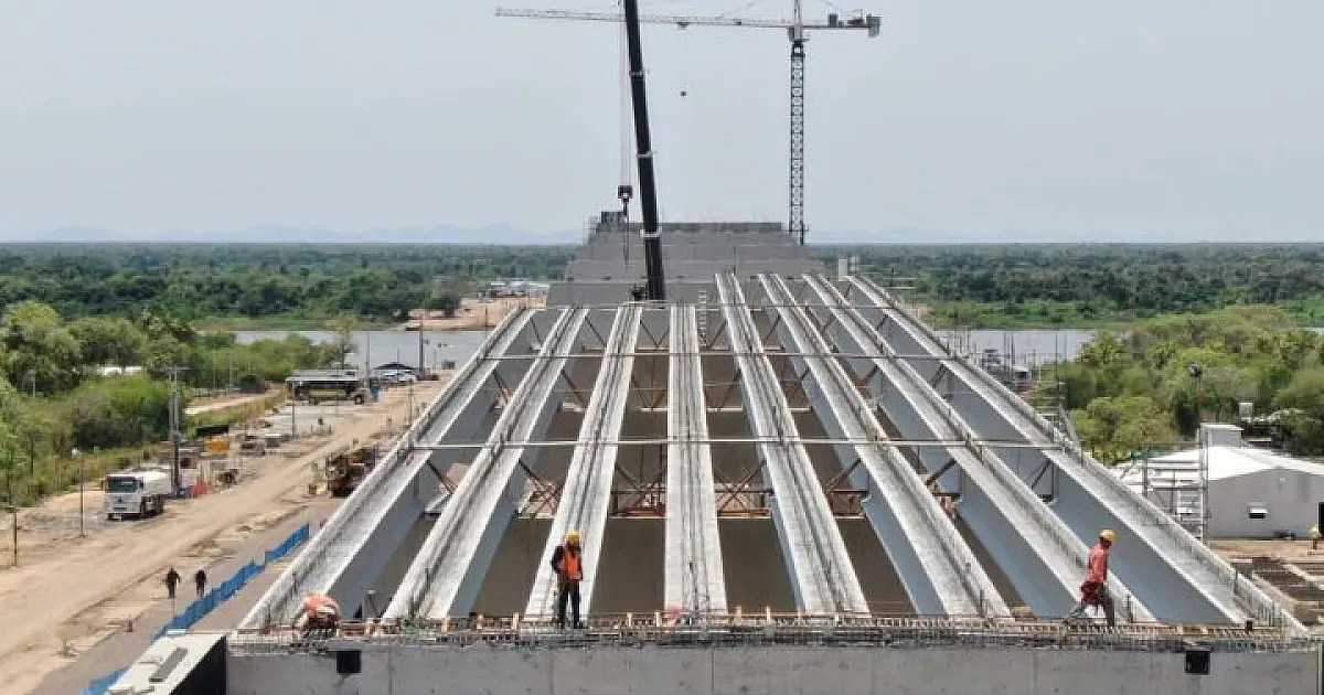 Ponte Bioceânica recebe vigas no lado paraguaio e obras têm mais avanços
