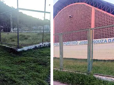 Moradores denunciam falta de manutenção na praça e quadra de esportes do bairro Cristo Redentor