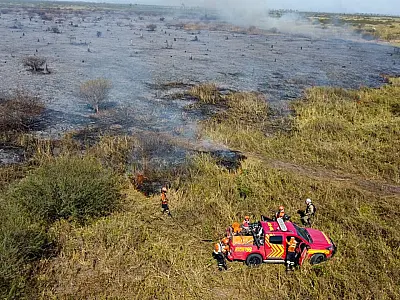 Dos 20 pontos iniciais de incêndio no Pantanal, 17 são em Corumbá