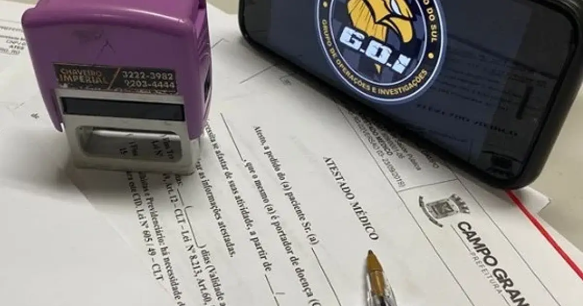 Homem é preso em flagrante pela venda de atestado médico