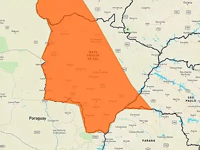 MS tem novo alerta de tempestade para 68 cidades